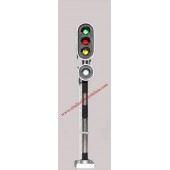 Railway signal - 3 aspects with authorized pass. ANESTE 7851