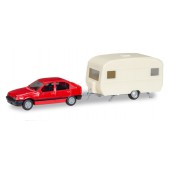 Opel Kadett E GLS with caravan.