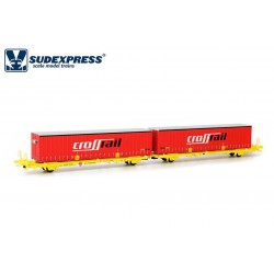 Container carrier wagon Crossrail, TRANSFESA.