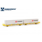 Container carrier wagon DB Schenker, TRANSFESA.