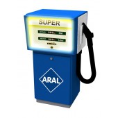 Petrol pump with LED lighting.