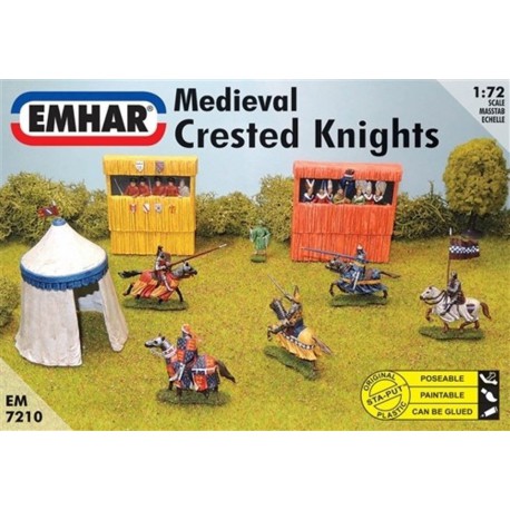 Medieval crested knights.