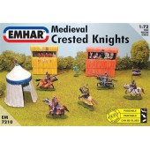 Medieval crested knights.