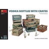 Vodka bottles and crates.