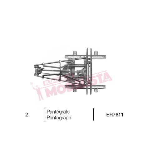 Pantógrafo frotador doble tipo RENFE. ER7611 