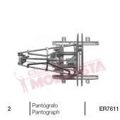 Single arm pantograph, RENFE type. ER7611 