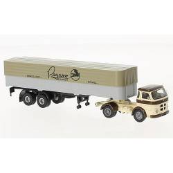 Trailer Pegaso Comet, beige y marrón. Pegaso Enasa.