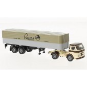 Trailer Pegaso Comet, beige y marrón. Pegaso Enasa.