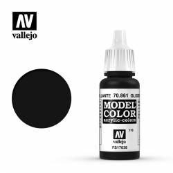 Negro brillante 17 ml, #170. VALLEJO 70861