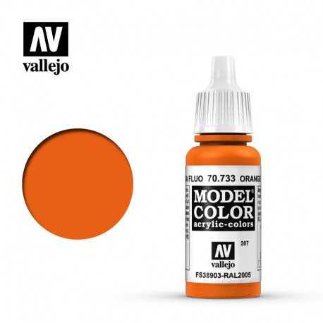 Naranja fluo 17 ml, #207. VALLEJO 70733