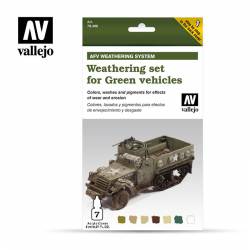 Weathering set for green vehicles. VALLEJO 78406