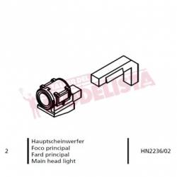 Main head light for 141F-2410 “Mikado”, RENFE.