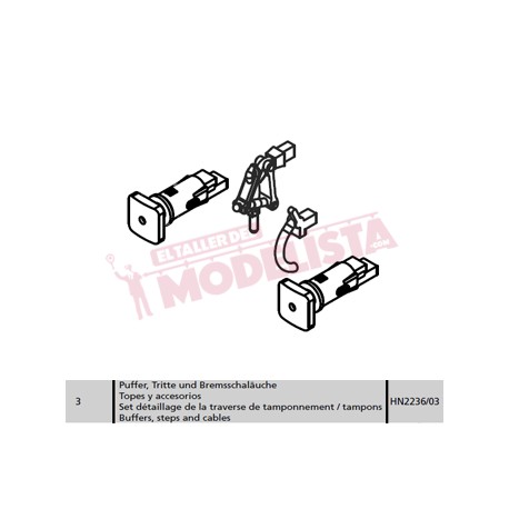 Topes y accesorios para RENFE 141F-2410 ''Mikado''.