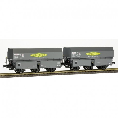 Set of coal hopper wagons "ACAC/STEMI", SNCF.