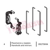 Handrails and mirrors for 277 RENFE.