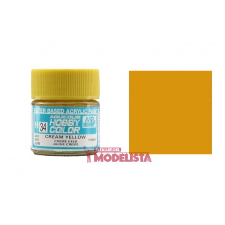 Cream yellow 10 ml. Gunze Sangyo. HOBBY COLOR H034