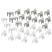 24 garden chairs and 6 tables. FALLER 180439