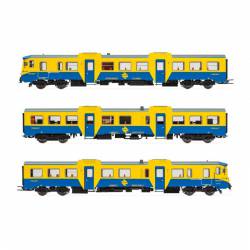 3-unit DMU class 592 “blue/yellow”, RENFE. Digital.