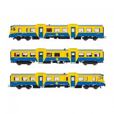 3-unit DMU class 592 “blue/yellow”, RENFE. Digital.