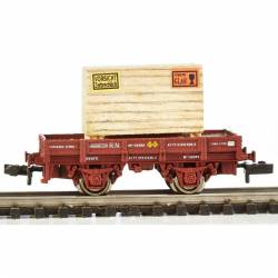 2-axle unified wagon, RENFE. W/ wooden crate.