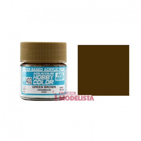 Green brown 10 ml. Gunze Sangyo. HOBBY COLOR H402