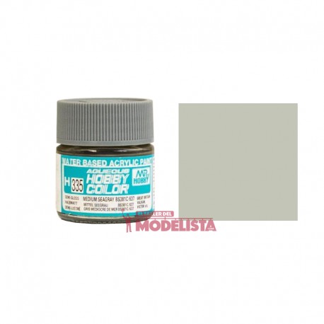 Gris mar medio BS381C/637 10 ml. Gunze Sangyo. HOBBY COLOR H335