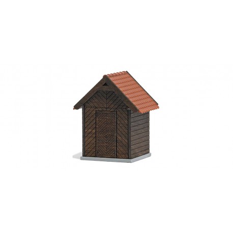 Wooden oil shed.