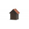 Wooden oil shed.