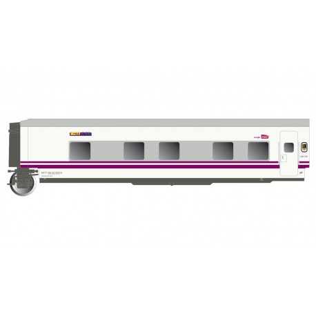 Coche TWL6 Tren Hotel Talgo "Elipsos", RENFE-SNCF.