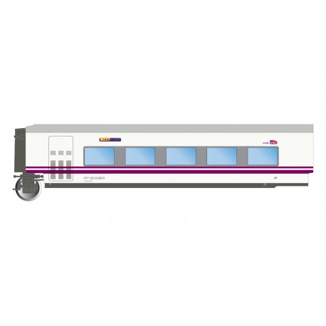 Train "Elipsos" restaurant coach TC6, RENFE-SNCF.