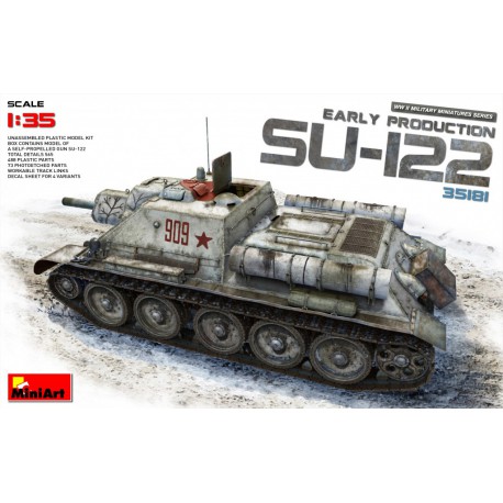 Autopropulsado soviético SU-122, producción inicial.