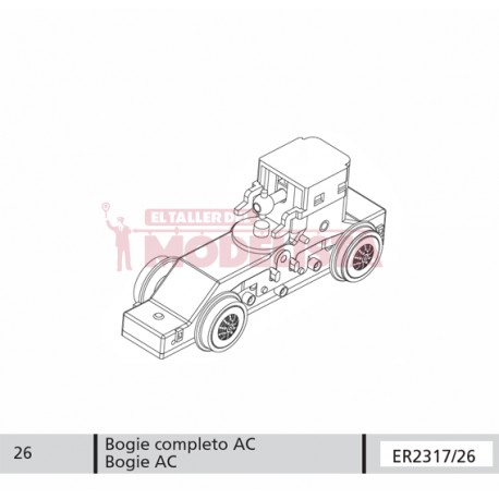 Bogie completo DC para 352 de RENFE.