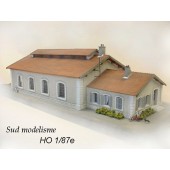 Depósito para dos locomotoras. PN SUD MODELISME 8751