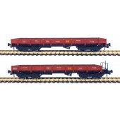 2-set wagons series MM, RENFE. Oxide red.