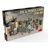 Oil and petrol cans, 1930-40s.