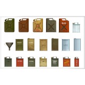 Allies jerry cans set. WWII.