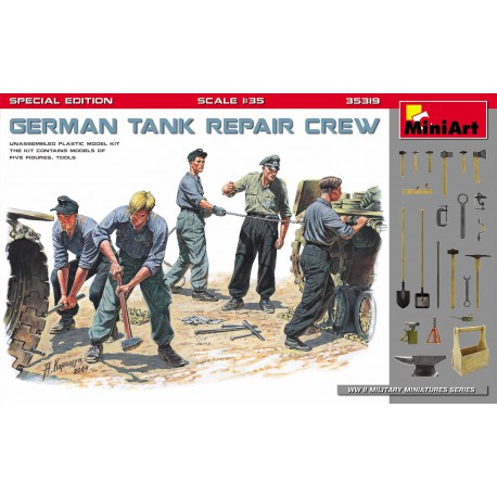 German tank repair crew.