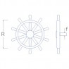 Steering wheel ship, 16 mm. RB 008-16