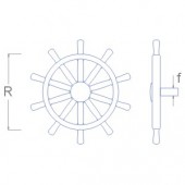 Steering wheel ship, 16 mm. RB 008-16