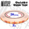 Conductive copper tape.