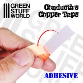 Conductive copper tape.