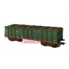 Ealos wagon w/ logs, RENFE. Weathered.