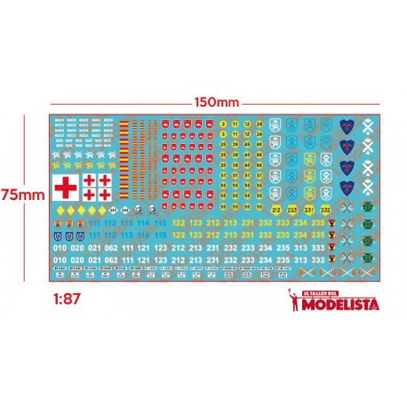 Set de calcas para vehículos militares españoles. ETM 9040