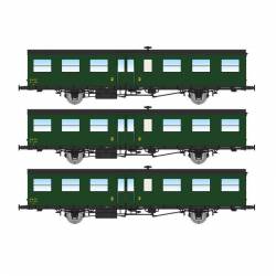 Set of 3 SUD-OUEST coaches, SNCF.