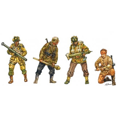 Infantería anticarro de diversos países. ITALERI 6131