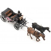 Landau carriage open.