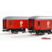 2-unit set luggage van DD-8100, RENFE. Paquexpres.