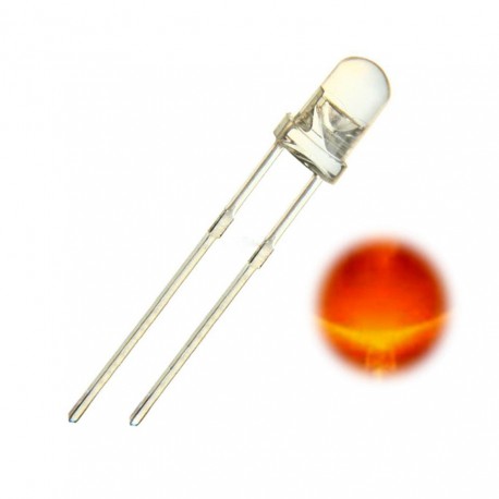 Led naranja intermitente de 3 mm (x5).