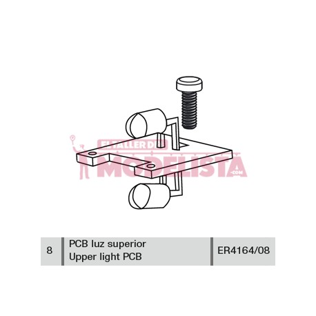 PCB luz superior para la Mikado de RENFE.