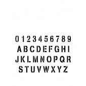 Stencil: Stamp font (1/35).